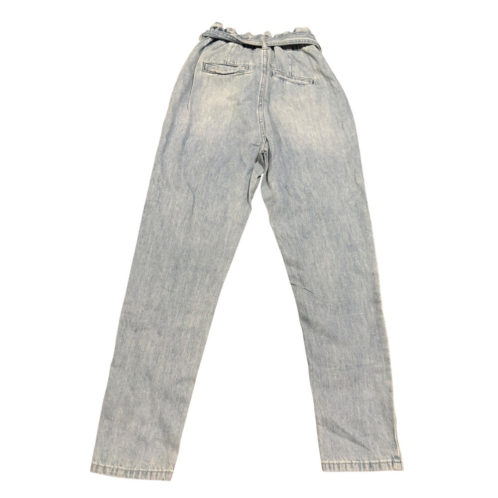 Blank NYC Womens Size 25 Light Wash High Rise Paper Bag Waist Jeans NWOT - Picture 3 of 11